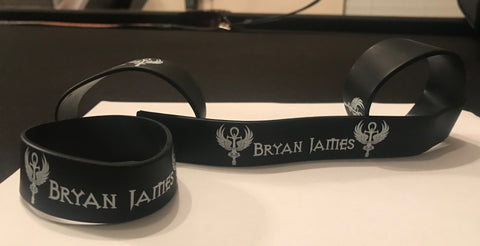 Bryan James Logo Rubber Bracelet