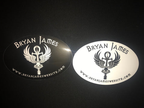 Black and White Logo Stickers